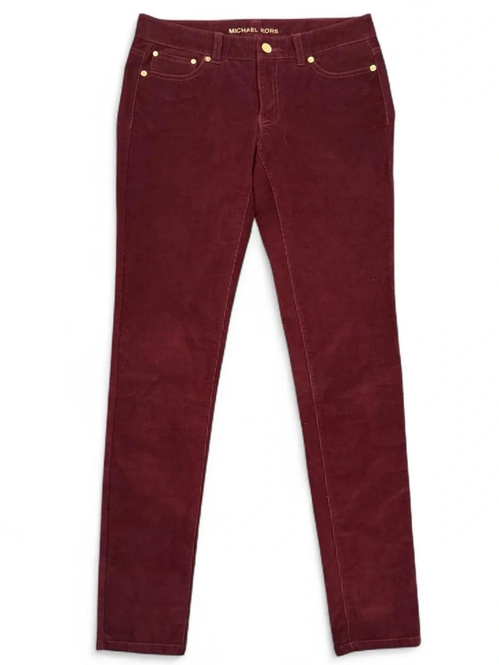 Michael Kors Burgundy Corduroy Slim Pants
